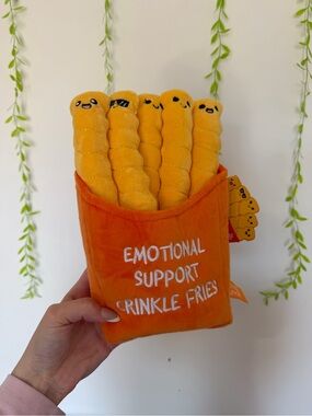 Emotional Support Crinkle Fries Plush - Orange & Yellow